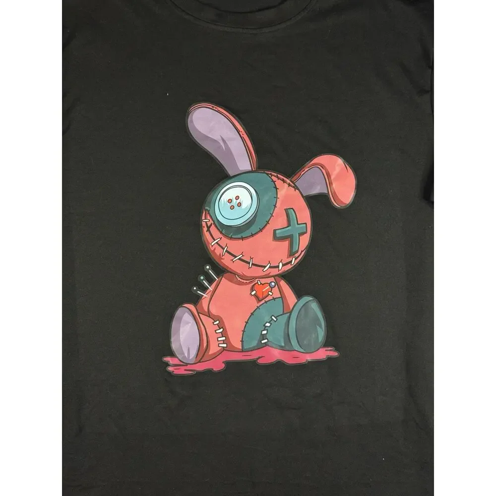 Pastel Goth Creepy Cute Voodoo Doll Scary Gift Unisex T-Shirt - Picture 2 of 8